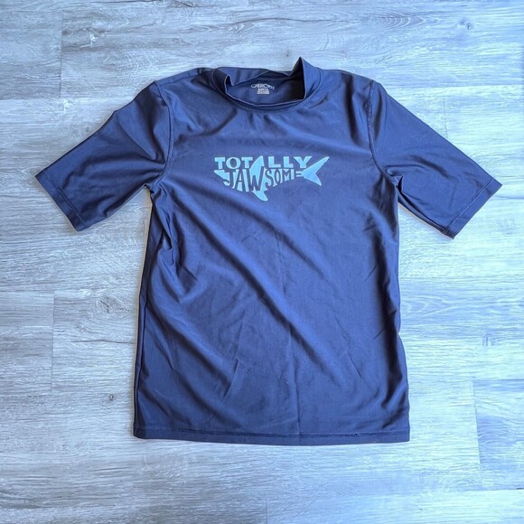 Cherokee Blue "Totally Jawsome" Boy Rash Guard Sz. L - Picture 2 of 7
